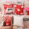 Valentine Decorations Set of 4 Double-Sided Valentine's Day Throw Pillow Covers 18" x 18", Reversible 8 Designs, with 16 pcs Heart & Love Balloons, Stickers, Complete Valentines Decor Kit